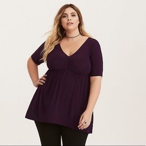 Torrid ruched front babydoll top